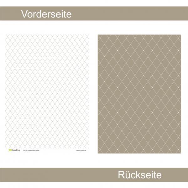 Pastellbraun Rauten - Designpapier